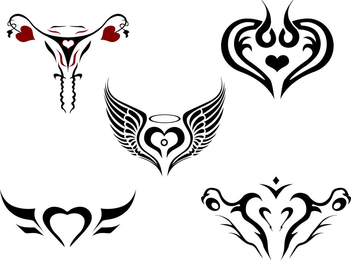 Эскизы интимных татуировок и рун похоти (Womb Tattoo, Inmon) .