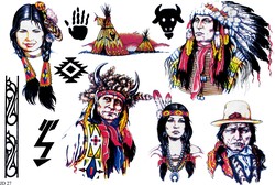 Татуировка индейца, вигвам, этническая татуировка, эскизы