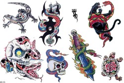 Татуировка ящерецы, тату змеи, эскиз татуировки черепахи, череп